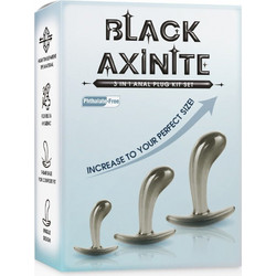 NMC Black Axinite 3 in 1 Σετ Πρωκτικές Σφήνες Μαύρες 3τμχ