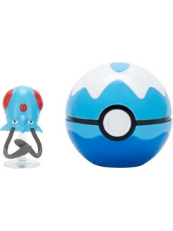 Jazwares Pokemon Clip 'N' Go Tentacool & Dive Ball PKW4152