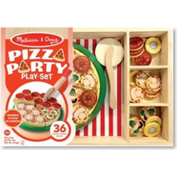 Melissa & Doug Pretend Play Wood Pizza Party 6074863