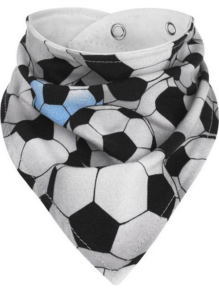 Akuku Football Σαλιάρα Μπαντάνα από 100% Βαμβάκι με Αυτοκόλλητο Λευκή