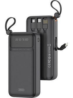 XO PR279 Power Bank 20000mAh 10W με 2 Θύρες USB-A & Θύρα USB-C Black