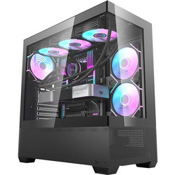 Darkflash DS900 Air with 7 Fans Black Gaming Midi Tower Κουτί Υπολογιστή RGB με Πλαϊνό Παράθυρο