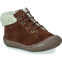 GBB Παιδικά Μποτάκια Καφέ Suede με Φερμουάρ & Γούνα AK607-24