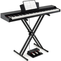 Costway MU10125DE-DK Ηλεκτρικό Πιάνο Stage με 88 Βαρυκεντρισμένα Πλήκτρα Black