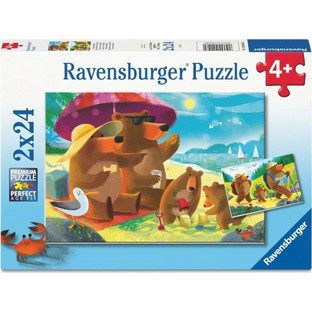 Παιδικό Puzzle Ravensburger Bear Family Vacations 2x24 Κομμάτια