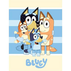 Dimcol Bluey 55 Κουβέρτα Κούνιας Fleece 110x140 Γαλάζια Μπεζ