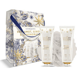 Grace Cole Bergamot, Ginger & Lemongrass Perfect Night Body Wash 100ml + Body Cream 100ml + Sponge