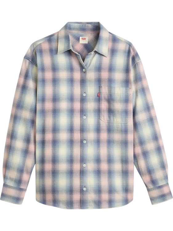 Levi's Μακρυμάνικο Γυναικείο Πουκάμισο Βαμβακερό Καρό Λιλά 003OZ-0003