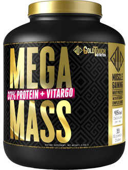 Gold Touch Nutrition Mega Mass Vanilla Cookies Πρωτεΐνη Ορού Γάλακτος Όγκου Χωρίς Λακτόζη 2kg