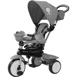 QPlay Comfort Τρίκυκλο Ποδήλατο με Σκίαστρο & Χειρολαβή για 12+ Μηνών Γκρι