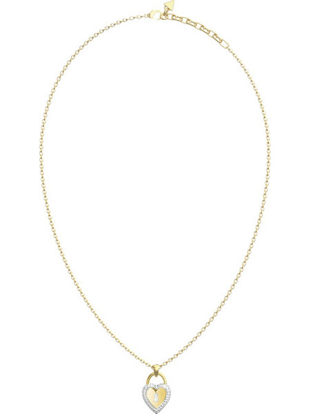 Guess Love Bites Γυναικείο Κολιέ Καρδιά από Ατσάλι Επιχρυσωμένο με Ζιργκόν UBN06060JWYGRHT