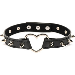 Master Series Spiked Heart Περιλαίμιο Μαύρο