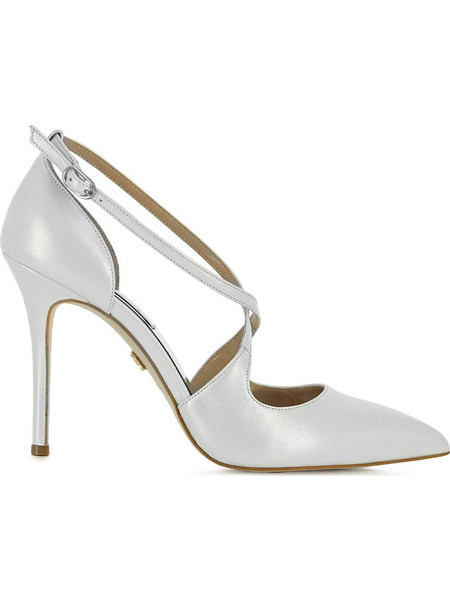 Guy Laroche Γόβες Slingback Δερμάτινες με Τακούνι Στιλέτο Λευκές 1001-108