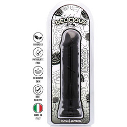 Toyz4lovers Delicious Jim Liquorice Ρεαλιστικό Dildo με Βεντούζα & Όρχεις 20cm Μαύρο