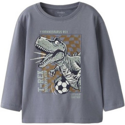 Name It Παιδικό T-Shirt Μακρυμάνικο Γκρι 13246597