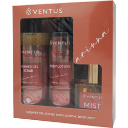 Ventus Arinna Shower Gel Scrub 300ml + Body Lotion 250ml + Body Mist 50ml