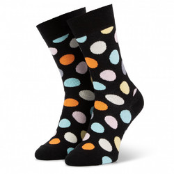 Happy Socks Big Dot Ανδρικές Κάλτσες Σοσόνια Μαύρες BD01-099