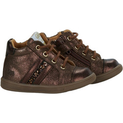 GBB Παιδικά Μποτάκια Μπρονζέ Suede με Φερμουάρ & Σκρατς AM108-44