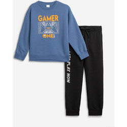 Funky Gamer One Παιδικό Παντελόνι Φόρμας Γαλάζιο Μαύρο 226-117101-2
