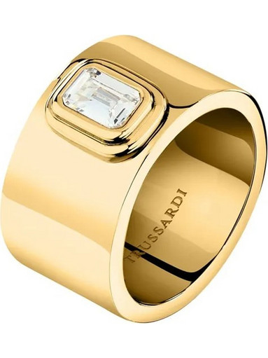 Trussardi Γυναικείο Δαχτυλίδι από Ατσάλι Xρυσό TJAYV020