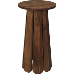 Home Deco Βοηθητικό Τραπεζάκι Σαλονιού Στρογγυλό Ξύλινο Φ30xΥ55cm HD0350
