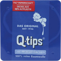 Q-Tips Μπατονέτες Βαμβακερές 206τμχ