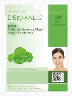 Dermal Cica Collagen Sheet Μάσκα Προσώπου για Ενυδάτωση & Καταπράυνση με Κολλαγόνο 23gr