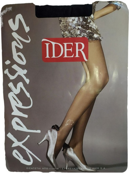 Ider Expressions Καλσόν με Στρας & Σχέδιο Μαύρο 759-001