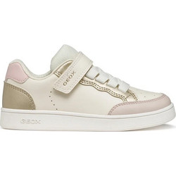 Geox Παιδικά Sneakers Μπεζ Ροζ J65LRB054AJC1M2X