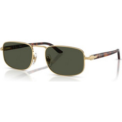 Persol PO1027S 515/31 Ανδρικά Γυαλιά Ηλίου Τετράγωνα Μεταλλικά Χρυσό Ταρταρούγα με Πράσινο Φακό