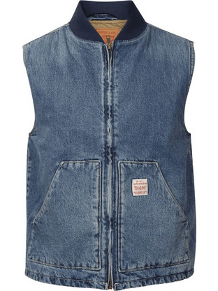 Levi's Αμάνικο Ανδρικό Μπουφάν Τζιν Μπλε A8580-0006