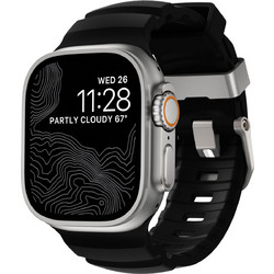 Nomad Rocky Point FKM Λουράκι Σιλικόνης Carbon Black / Natural (Apple Watch 42 / 44 / 45 / 46 / 49mm)