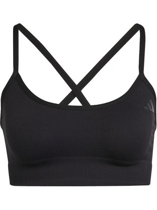 Adidas Sports Essentials Αθλητικό Μπουστάκι με Χαμηλή Στήριξη Μαύρο JX3896