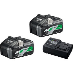 Hikoki UC18YSL3WFZ Σετ 2 Μπαταριών Εργαλείων Λιθίου 18/36V 4/8Ah με Φορτιστή 18V