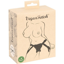 Vegan Fetish Harness Strap On Μαύρο