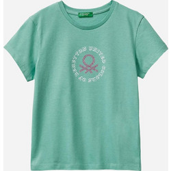 Benetton Παιδικό T-Shirt Κοντομάνικο Βεραμάν 3I1XC10S6-13D