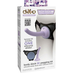 Pipedream Dillio Body Dock Harness Strap On με Dildo 14.6cm Μωβ