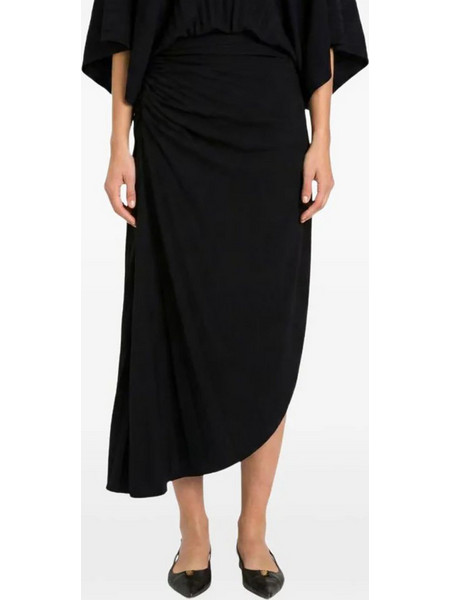 TWINSET Μίντι Φούστα Υφασμάτινη Μαύρη 261TE2040-00006
