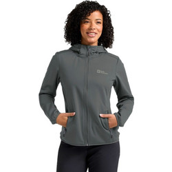 Jack Wolfskin Αθλητικό Γυναικείο Μπουφάν Softshell Μακρύ Ανθρακί 1307481-4136