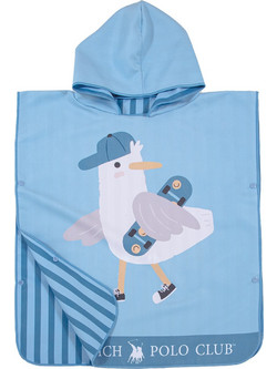 Greenwich Polo Club 4177 Παιδικό Πόντσο Θαλάσσης Microfiber Γαλάζιο 50x115cm