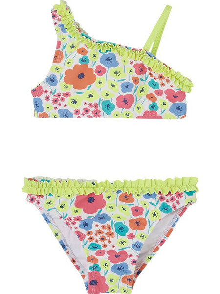Boboli Παιδικό Μαγιό Bikini Set για Κορίτσι Lime Πράσινο Mint Κοραλί 313221-9801