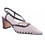 Laura Biagiotti Γόβες Slingback Δερμάτινες με Χοντρό Χαμηλό Τακούνι Λευκές LB-9677