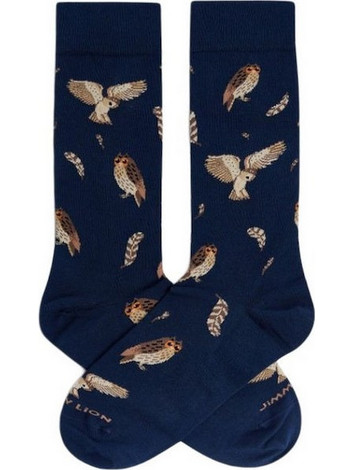 Jimmy Lion Ανδρικές Κάλτσες Ψηλές με Σχέδια Navy Μπλε E80826