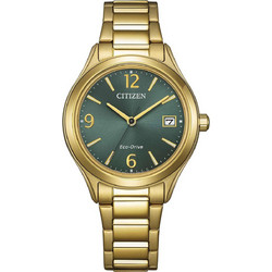 Citizen Elegance Γυναικείο Ρολόι με Χρυσό Μεταλλικό Μπρασελέ FE6122-64X