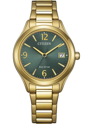 Citizen Elegance Γυναικείο Ρολόι με Χρυσό Μεταλλικό Μπρασελέ FE6122-64X