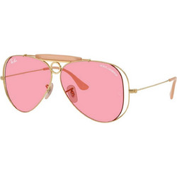 Ray-Ban RB3138M 00184 Γυαλιά Ηλίου Aviator Μεταλλικά Χρυσά με Ροζ Φακό