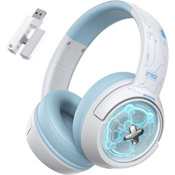 Onikuma GT802 Ασύρματα Bluetooth Ακουστικά Γαλάζια Λευκά