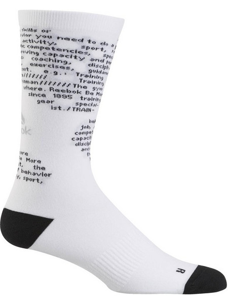 Reebok Series Ανδρικές Κάλτσες Ψηλές με Σχέδια Λευκές EC5644