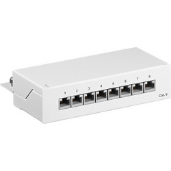 Goobay 62069 Ethernet Patch Panel Επιτοίχιο 8 Θυρών Cat.6 Shielded STP