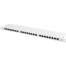 Lanberg PPS6-0024-S Ethernet Patch Panel Rack 0.5U 19" 24 Θυρών Cat.6 Unshielded
